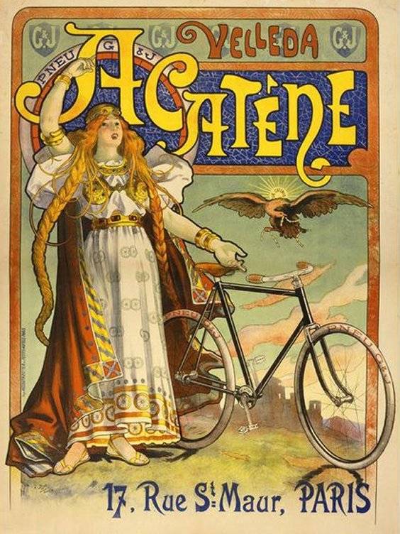 Publicité pour des vélocypèdes (affiche art nouveau)