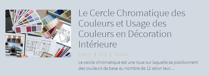 Cercle chromatique pour construire une harmonie de couleurs en décoration intérieure