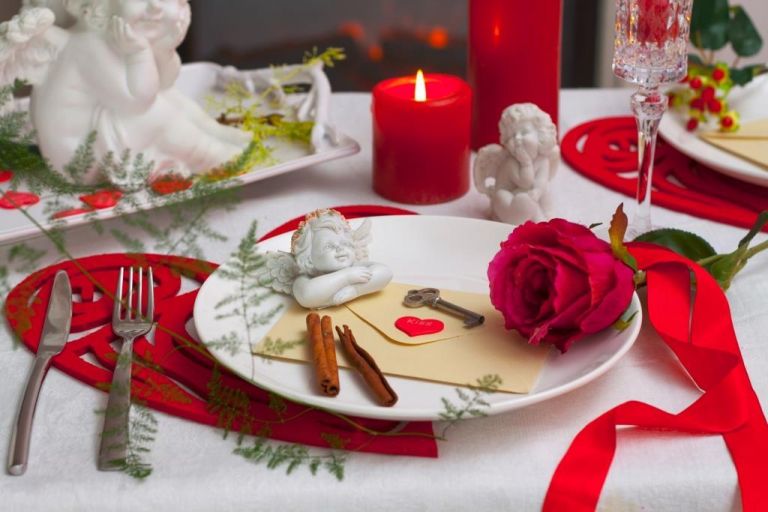 Saint valentin et bougie rouge