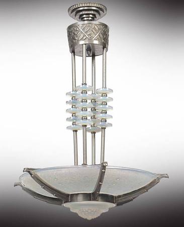 Lampe Art déco vers 1930 Lampe Art déco attribuée à l’univers de Jules Leleu vers 1930