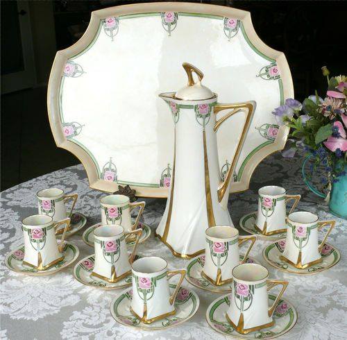 Service ancien de style Art déco Service de table ancien de style Art déco