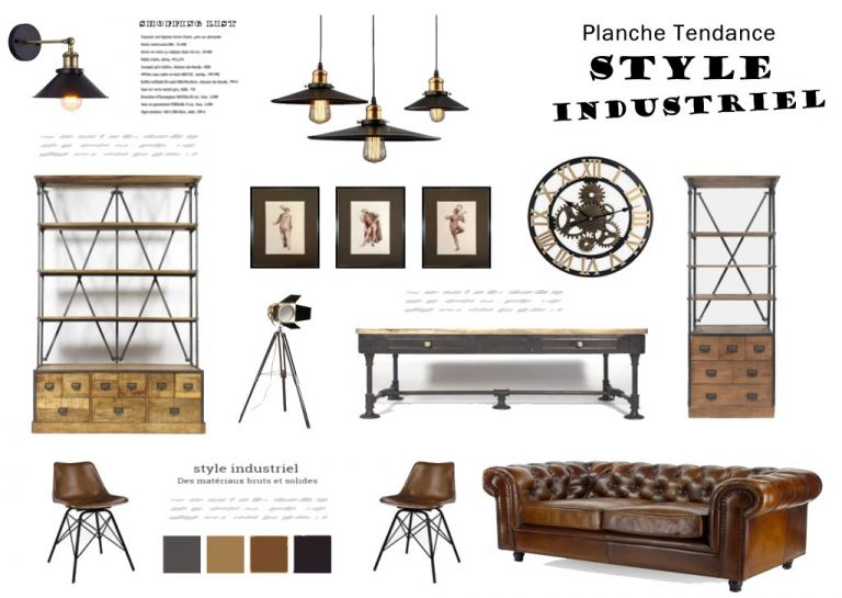 Une planche tendance deco simple pour donner un aperçu de la future pièce