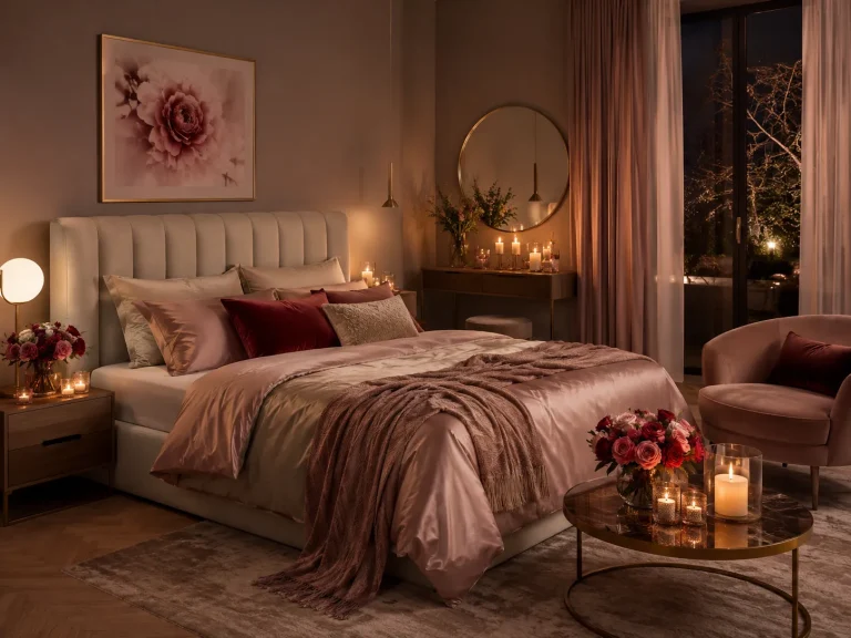 Décoration intérieure sensuelle pour la Saint-Valentin : créer une chambre élégante et intime