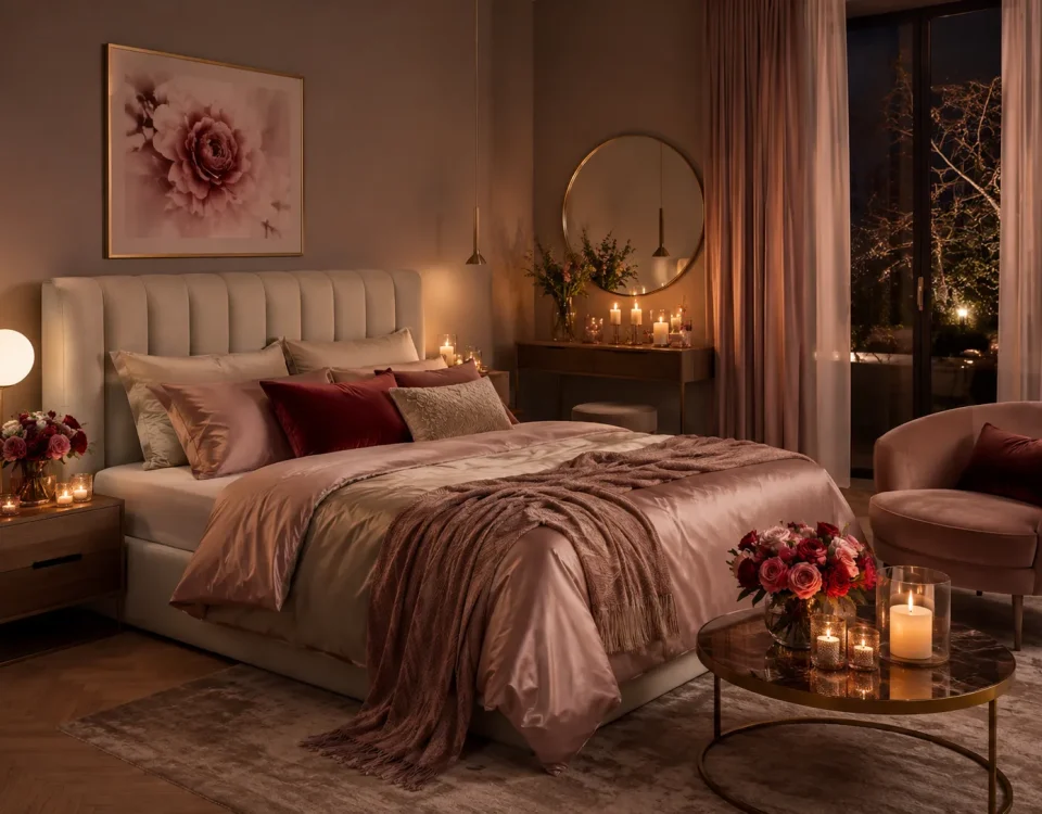 Décoration intérieure sensuelle pour la Saint-Valentin : créer une chambre élégante et intime
