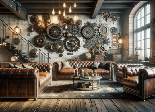 Imaginez votre salon style steampunk avec notre architecte d'intérieur décorateur en ligne