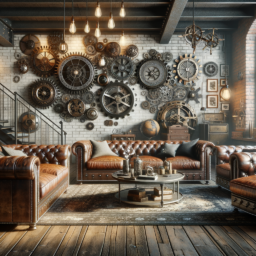 Imaginez votre salon style steampunk avec notre architecte d'intérieur décorateur en ligne