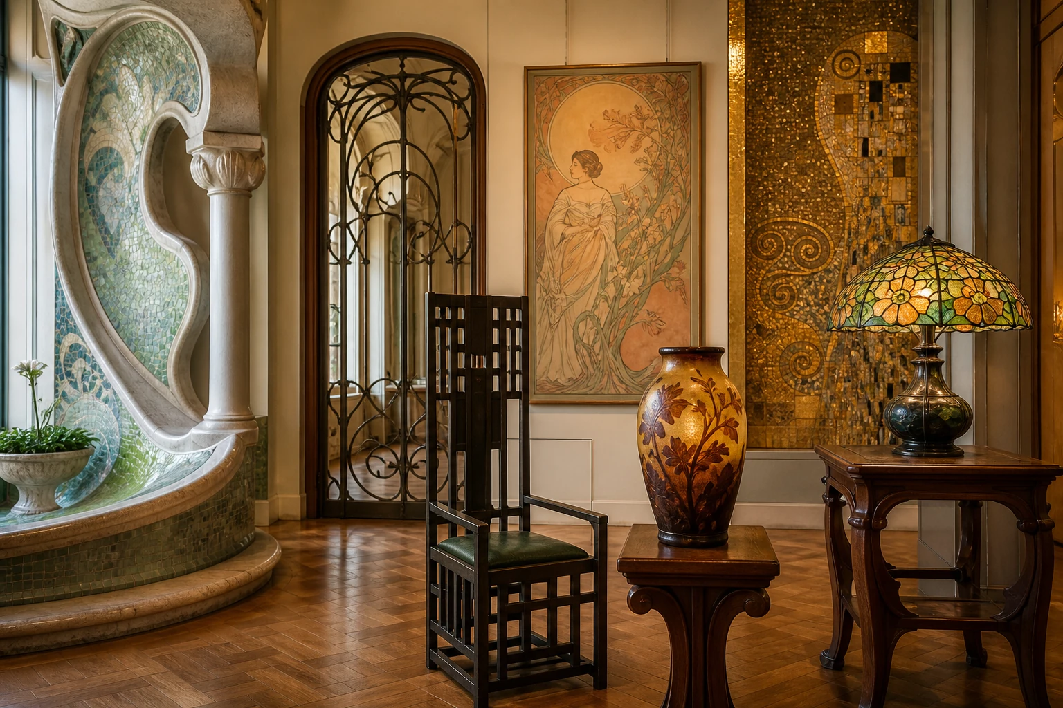 Œuvres décoratives et artistes emblématiques de l’Art nouveau
